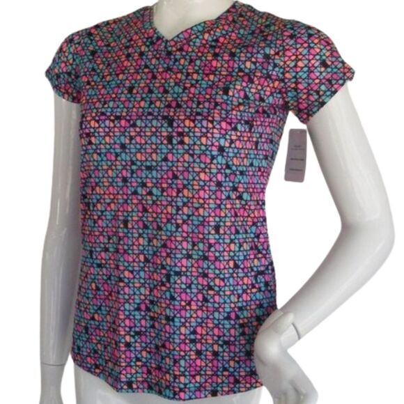 new C9 CHAMPION Activewear Top, XL, V-neck SS, Geometric, Short sleeves - Picture 3 of 11